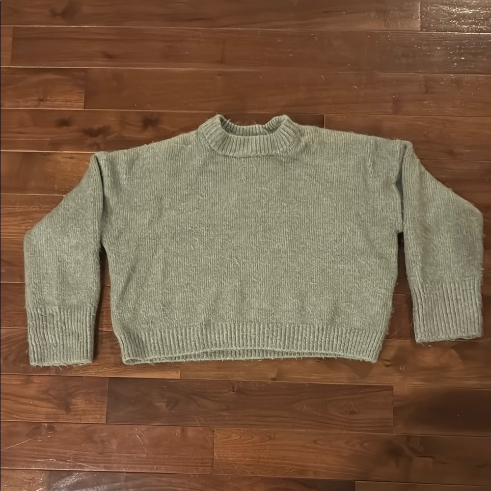 Abercrombie & Fitch Soft Sage Crew Neck Sweater
